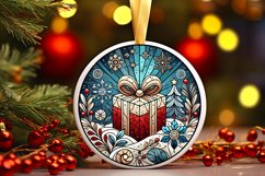 Round Christmas Ornament Sublimation|Clipart Product Image 1