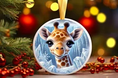 Round Christmas Ornament Sublimation|Clipart Product Image 2