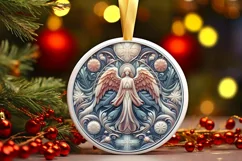Round Christmas Ornament Sublimation|Clipart Product Image 1