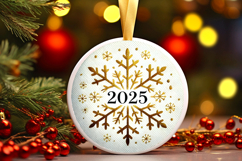 Round Christmass Ornament PNG Product Image 1
