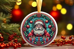 Round Christmas Ornament Sublimation|Clipart Product Image 1