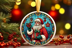 Round Christmas Ornament Sublimation|Clipart Product Image 1