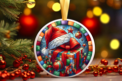 Round Christmass Ornament PNG Product Image 1