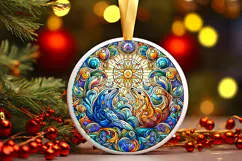 Round Christmass Ornament PNG Product Image 1