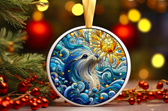 Round Christmass Ornament PNG Product Image 1