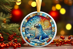 Round Christmass Ornament PNG Product Image 1