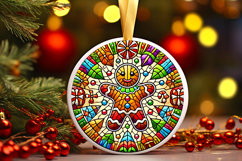 Round Christmass Ornament PNG Product Image 1