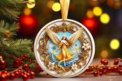 Round Christmass Ornament PNG Product Image 1