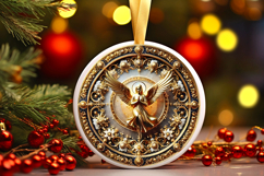 Round Christmass Ornament PNG Product Image 1