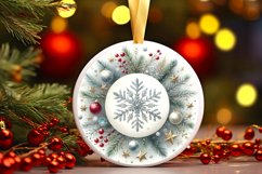 Round Christmas Ornament Sublimation|Clipart Product Image 1