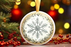 Round Christmas Ornament Sublimation|Clipart Product Image 1