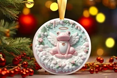 Round Christmas Ornament Sublimation|Clipart Product Image 2