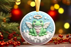Round Christmas Ornament Sublimation|Clipart Product Image 1