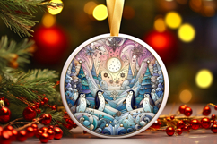 Round Christmass Ornament PNG Product Image 1