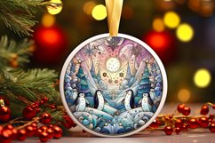 Round Christmas Ornament Sublimation|Clipart Product Image 1