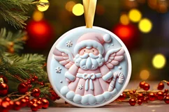 Round Christmas Ornament Sublimation|Clipart Product Image 1