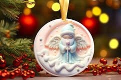 Round Christmas Ornament Sublimation|Clipart Product Image 1