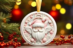 Round Christmas Ornament Sublimation|Clipart Product Image 1