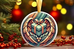Round Christmas Ornament Sublimation|Clipart Product Image 2