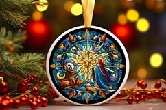 Round Christmas Ornament Sublimation|Clipart Product Image 1