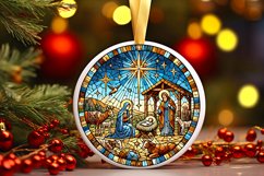 Round Christmas Ornament Sublimation|Clipart Product Image 1