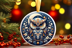 Round Christmass Ornament PNG Product Image 1