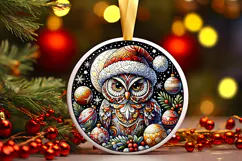 Round Christmass Ornament PNG Product Image 1