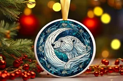 Round Christmas Ornament Sublimation|Clipart Product Image 1