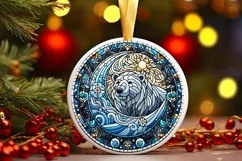 Round Christmas Ornament Sublimation|Clipart Product Image 1