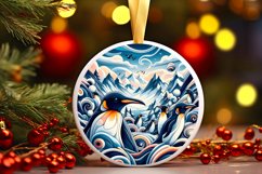 Round Christmas Ornament Sublimation|Clipart Product Image 1