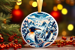 Round Christmass Ornament PNG Product Image 1