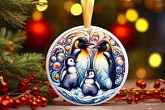 Round Christmass Ornament PNG Product Image 1