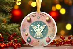 Round Christmas Ornament Sublimation|Clipart Product Image 2