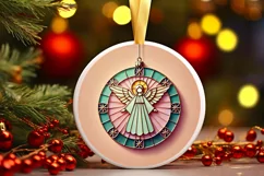 Round Christmas Ornament Sublimation|Clipart Product Image 2