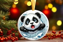 Round Christmas Ornament Sublimation|Clipart Product Image 2