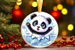 Round Christmas Ornament Sublimation|Clipart Product Image 2