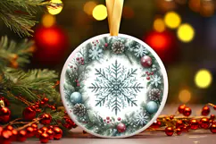 Round Christmass Ornament PNG Product Image 1