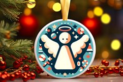 Round Christmas Ornament Sublimation|Clipart Product Image 2