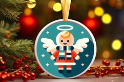 Round Christmas Ornament Sublimation|Clipart Product Image 2
