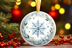 Round Christmass Ornament PNG Product Image 1