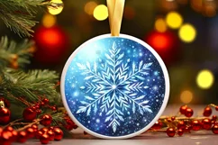 Round Christmas Ornament Sublimation|Clipart Product Image 3