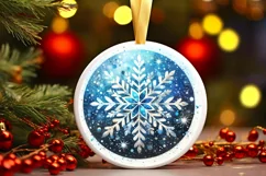 Round Christmas Ornament Sublimation|Clipart Product Image 3
