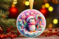 Round Christmas Ornament Sublimation|Clipart Product Image 1