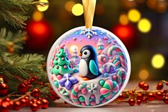 Round Christmas Ornament Sublimation|Clipart Product Image 1