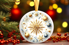 Round Christmass Ornament PNG Product Image 1