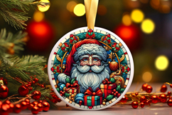Round Christmass Ornament PNG Product Image 1