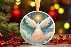 Round Christmas Ornament Sublimation|Clipart Product Image 2