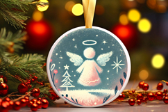 Round Christmass Ornament PNG Product Image 1