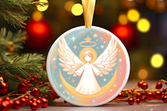 Round Christmass Ornament PNG Product Image 1