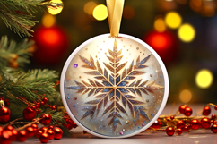 Round Christmass Ornament PNG Product Image 1